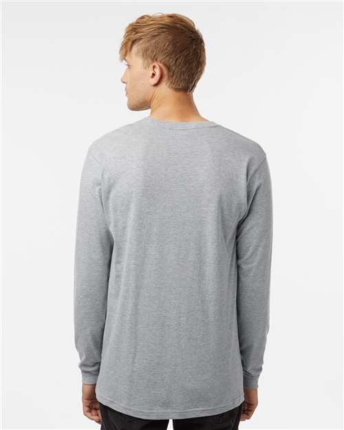 Unisex Fine Jersey Long Sleeve T-Shirt - Heather Grey