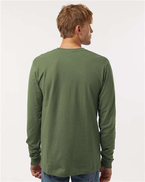 Unisex Fine Jersey Long Sleeve T-Shirt - Military Green