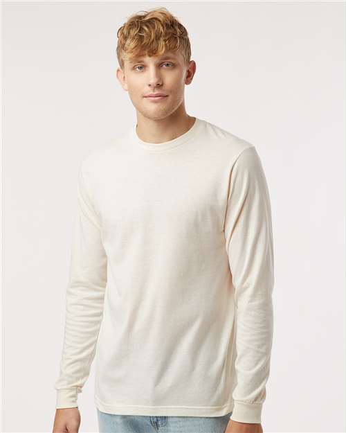 Unisex Fine Jersey Long Sleeve T-Shirt - Natural