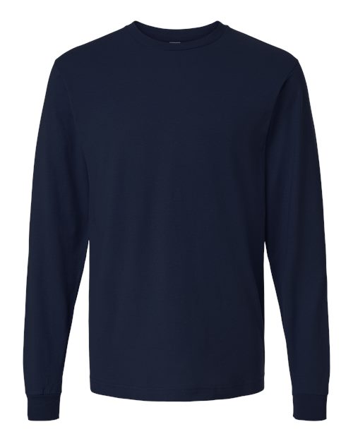 Unisex Fine Jersey Long Sleeve T-Shirt - Navy
