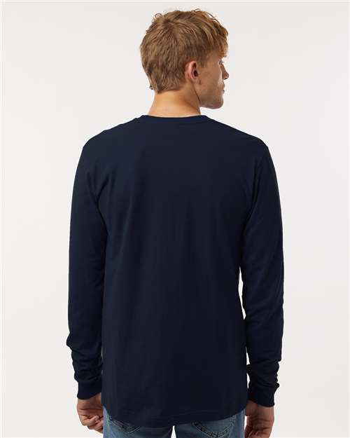 Unisex Fine Jersey Long Sleeve T-Shirt - Navy