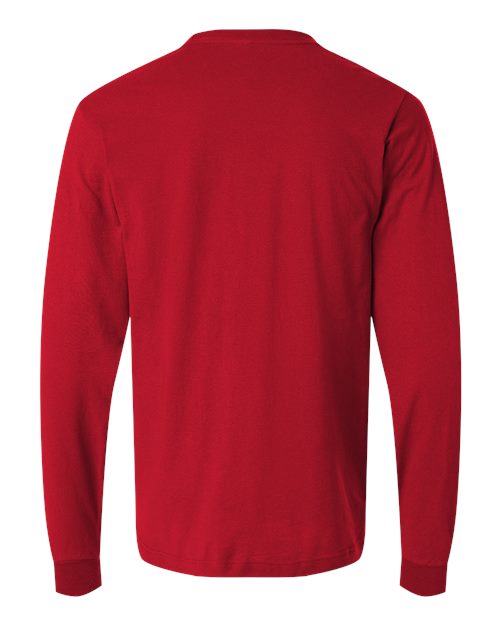 Unisex Fine Jersey Long Sleeve T-Shirt - Red