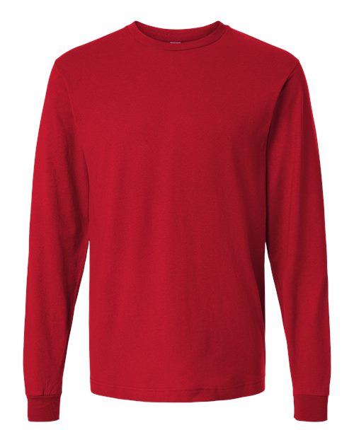 Unisex Fine Jersey Long Sleeve T-Shirt - Red