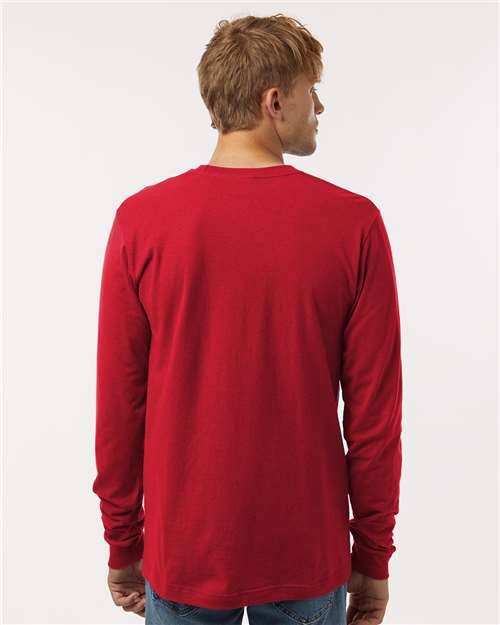 Unisex Fine Jersey Long Sleeve T-Shirt - Red