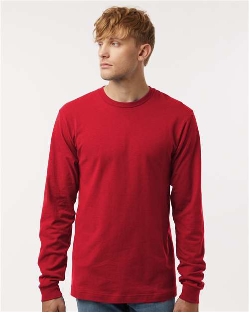 Unisex Fine Jersey Long Sleeve T-Shirt - Red