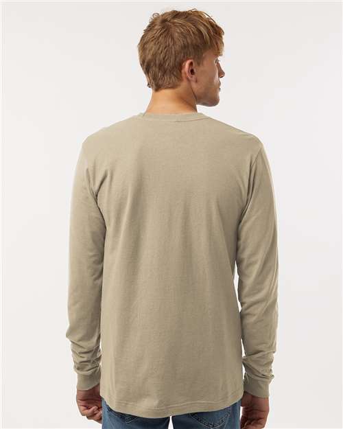 Unisex Fine Jersey Long Sleeve T-Shirt - Sand