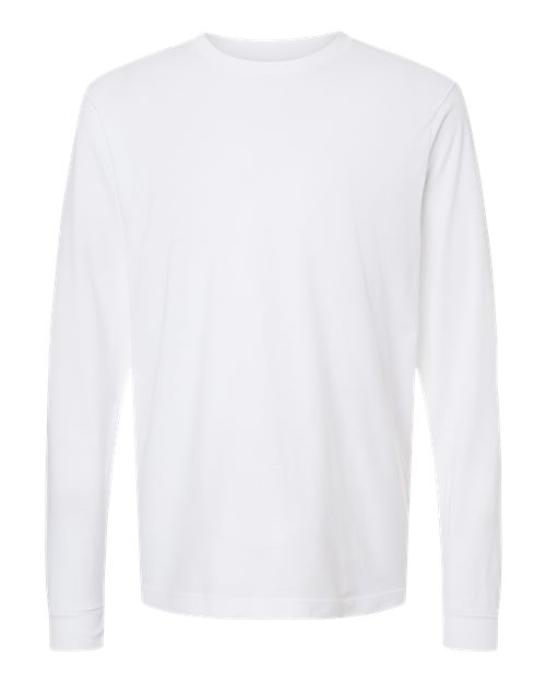 Unisex Fine Jersey Long Sleeve T-Shirt - White