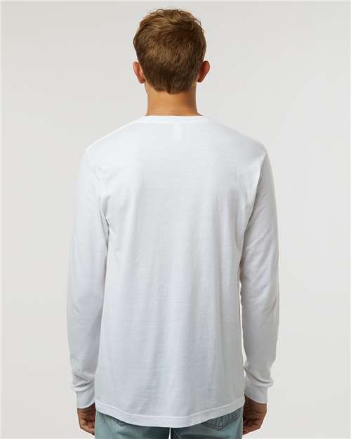 Unisex Fine Jersey Long Sleeve T-Shirt - White