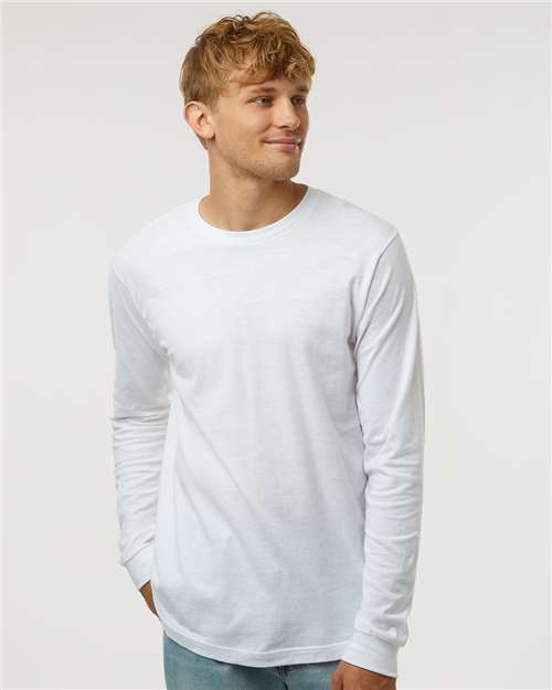 Unisex Fine Jersey Long Sleeve T-Shirt - White