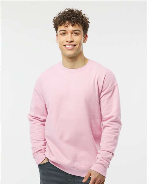 Unisex Fleece Crewneck Sweatshirt - Light Pink