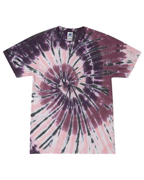 Unisex Multi-Color Tie-Dyed T-Shirt - Cherry Cola