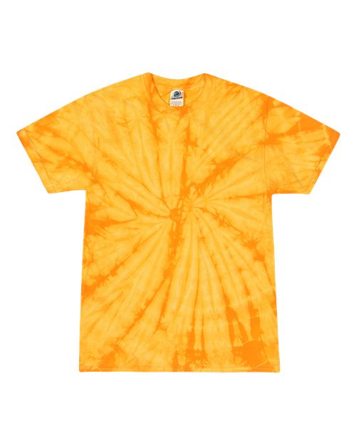 Unisex Multi-Color Tie-Dyed T-Shirt - Spider Gold