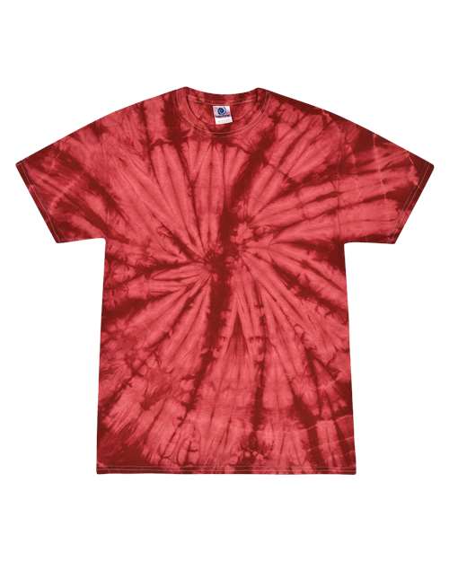 Unisex Multi-Color Tie-Dyed T-Shirt - Spider Crimson