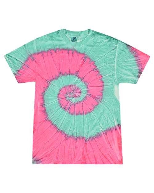 Unisex Multi-Color Tie-Dyed T-Shirt - Mint Fusion