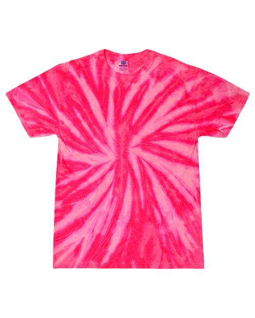 Unisex Multi-Color Tie-Dyed T-Shirt - Neon Bubblegum