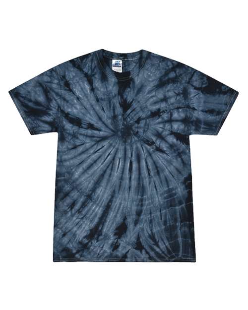 Youth Multi-Color Tie-Dyed T-Shirt - Spider Navy