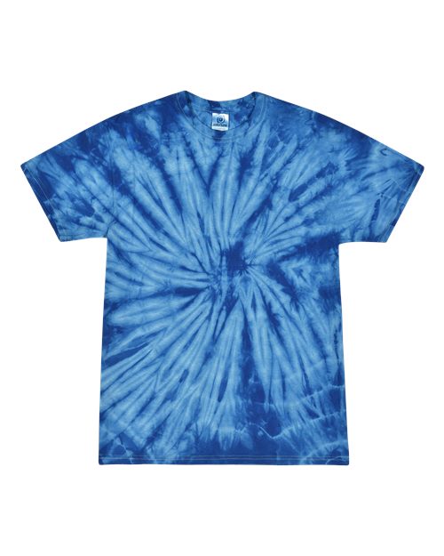 Youth Multi-Color Tie-Dyed T-Shirt - Spider Royal