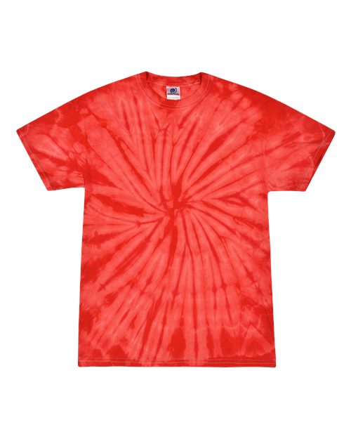 Youth Multi-Color Tie-Dyed T-Shirt - Spider Red
