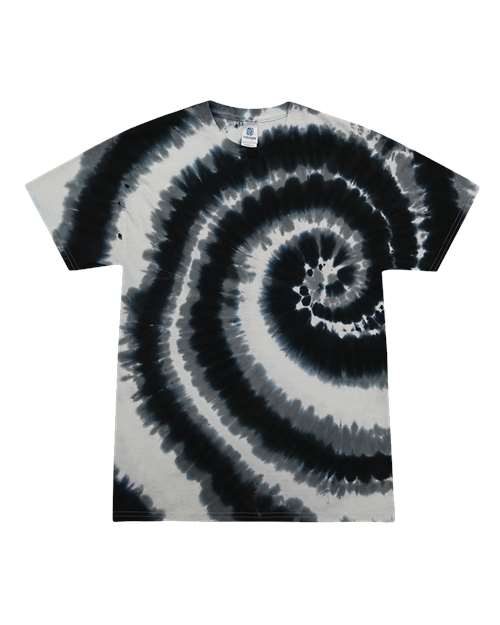 Youth Multi-Color Tie-Dyed T-Shirt - Swirl Black