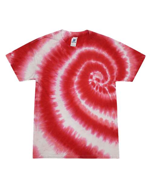Youth Multi-Color Tie-Dyed T-Shirt - Swirl Red