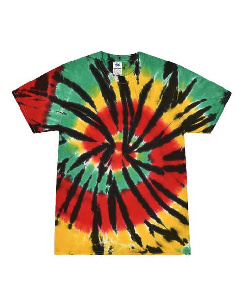 Youth Multi-Color Tie-Dyed T-Shirt - Rasta Web