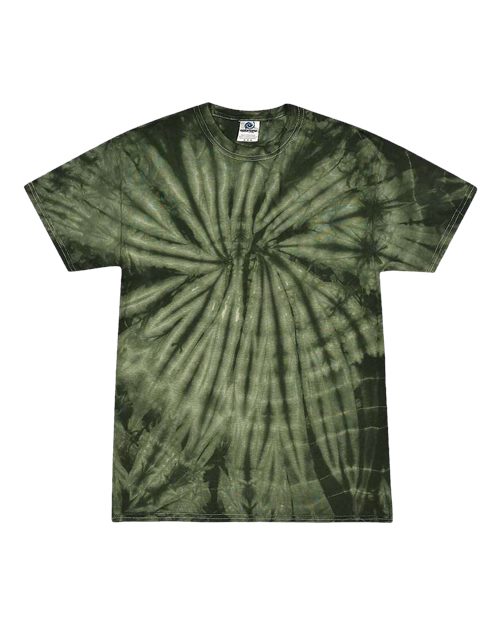 Youth Multi-Color Tie-Dyed T-Shirt - Spider Green