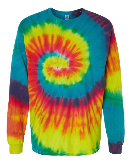 Youth Tie-Dyed Long Sleeve T-Shirt - Reactive Rainbow