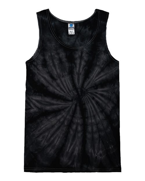 Unisex Tie-Dyed Tank Top - Spider Black