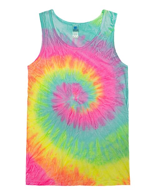 Unisex Tie-Dyed Tank Top - Minty Rainbow