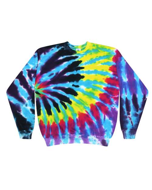 Unisex Tie-Dyed Fleece Crewneck Sweatshirt - Flashback