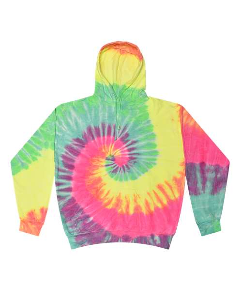 Unisex Tie-Dyed Hooded Sweatshirt - Minty Rainbow