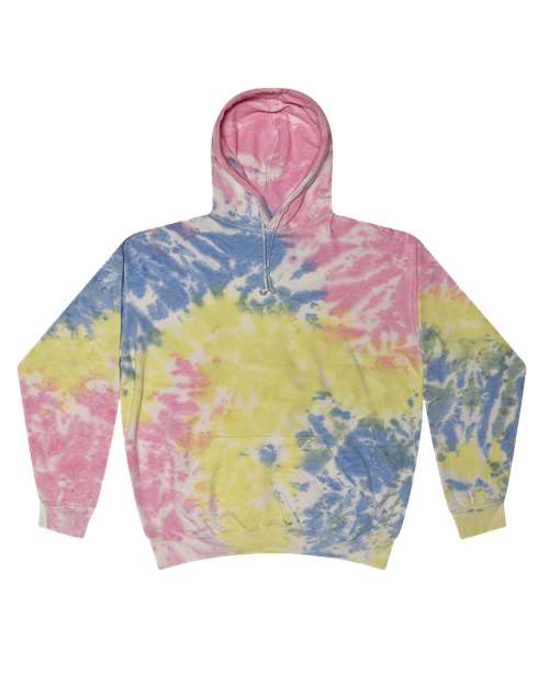 Unisex Tie-Dyed Hooded Sweatshirt - Sherbet