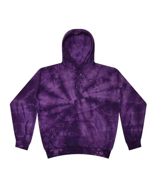 Youth Tie-Dyed Hooded Sweatshirt - Spider Purple
