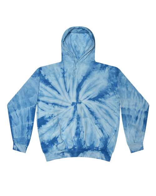 Youth Tie-Dyed Hooded Sweatshirt - Spider Baby Blue