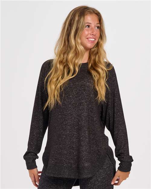 Women's Cuddle Oversize Pullover Sweater - Black Heather