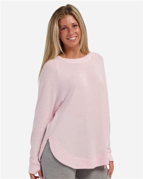 Women's Cuddle Oversize Pullover Sweater - Pink Serenity