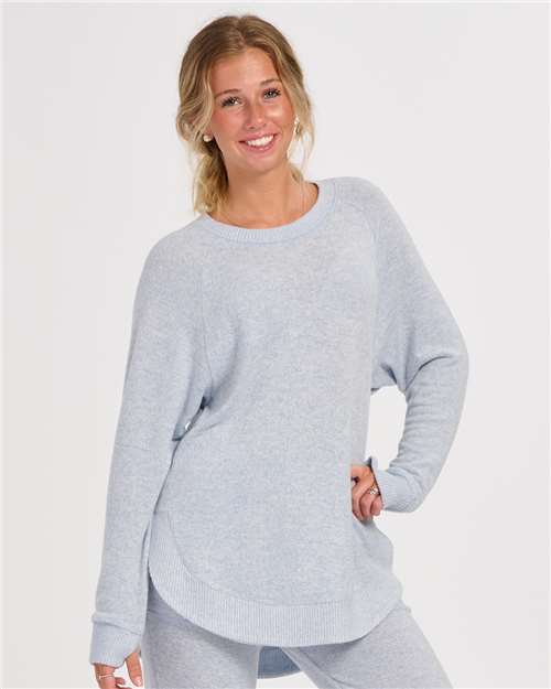Women's Cuddle Oversize Pullover Sweater - Sky Blue Heather