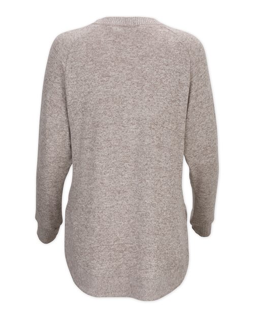 Women's Cuddle Oversize Pullover Sweater - Espresso Heather