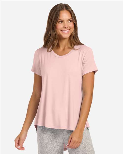 Women's Bamboo Scoop Neck T-Shirt - Pink Serenity
