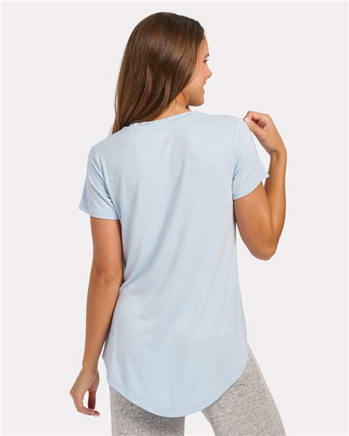 Women's Bamboo Scoop Neck T-Shirt - Sky Blue