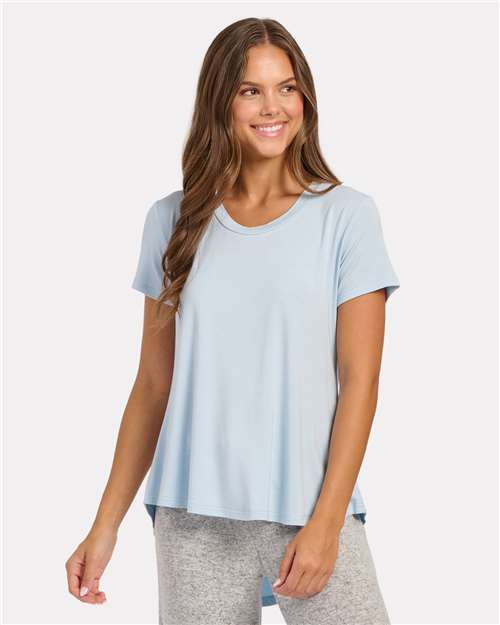 Women's Bamboo Scoop Neck T-Shirt - Sky Blue