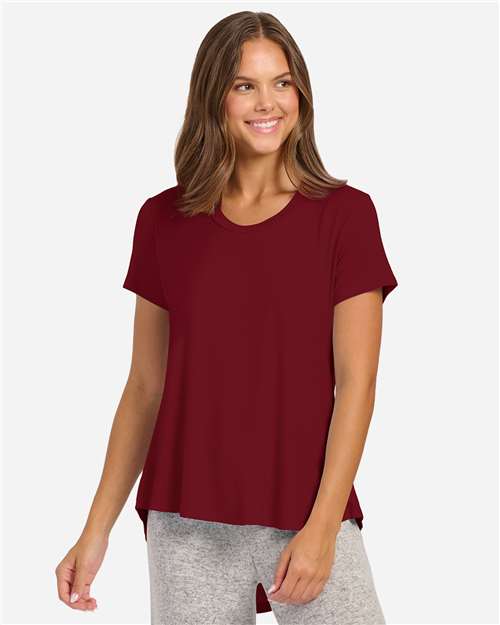 Women's Bamboo Scoop Neck T-Shirt - Mantra Red