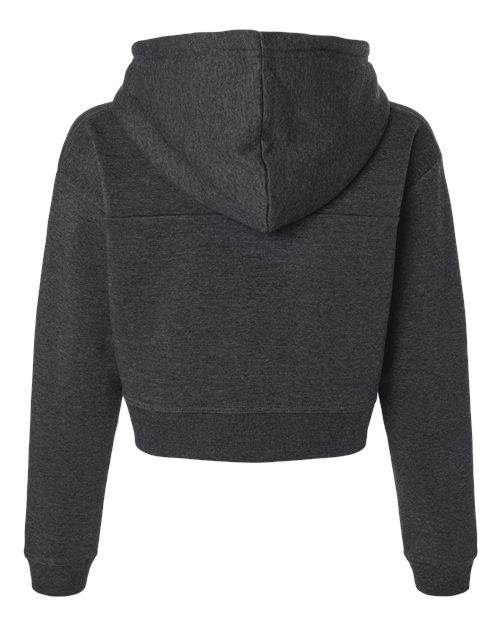 Women's Cropped Fleece Hooded Sweatshirt - Charcoal Heather