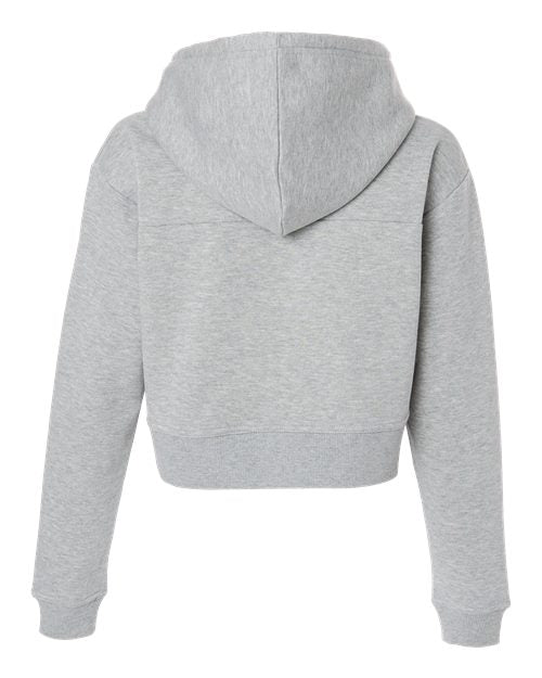 Women's Cropped Fleece Hooded Sweatshirt - Oxford Heather