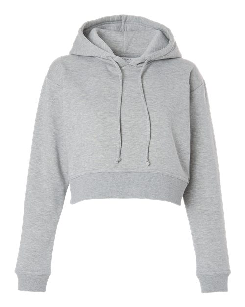Women's Cropped Fleece Hooded Sweatshirt - Oxford Heather