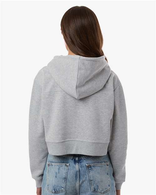 Women's Cropped Fleece Hooded Sweatshirt - Oxford Heather