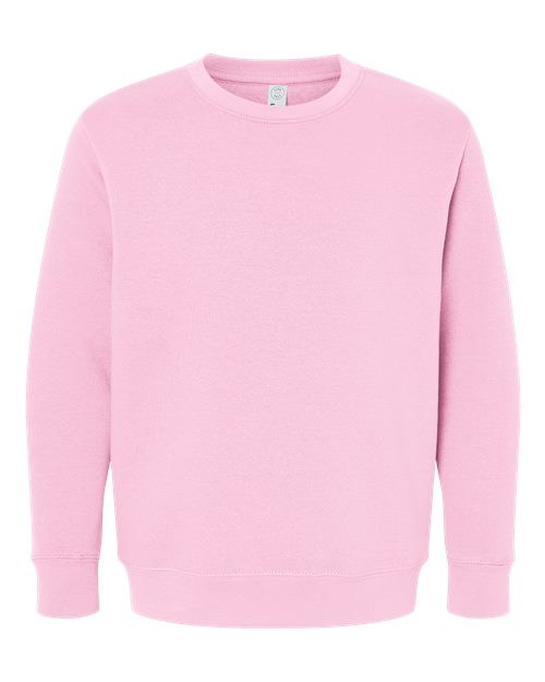 Youth Elevated Fleece Crewneck Sweatshirt - Pink
