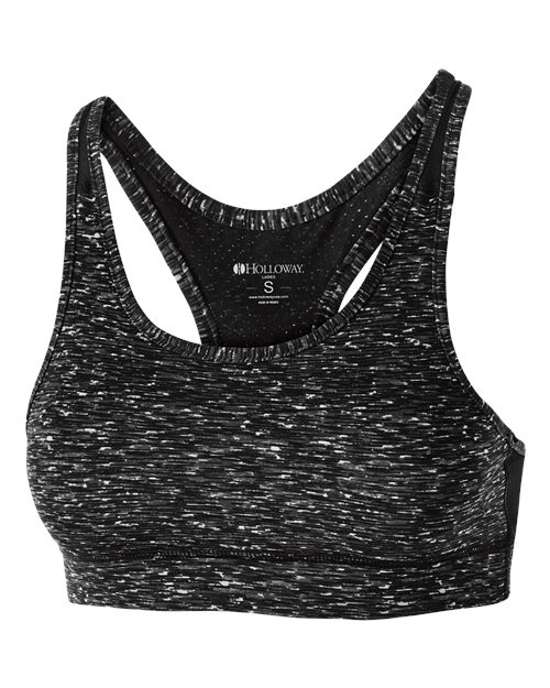 Women's Vent Sports Bra - Black Space Dye