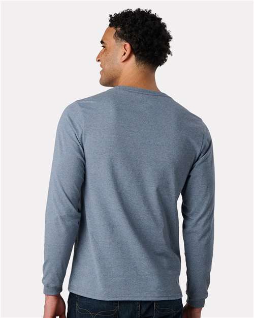 Unisex Eco Long Sleeve T-Shirt - Blue Rainbow