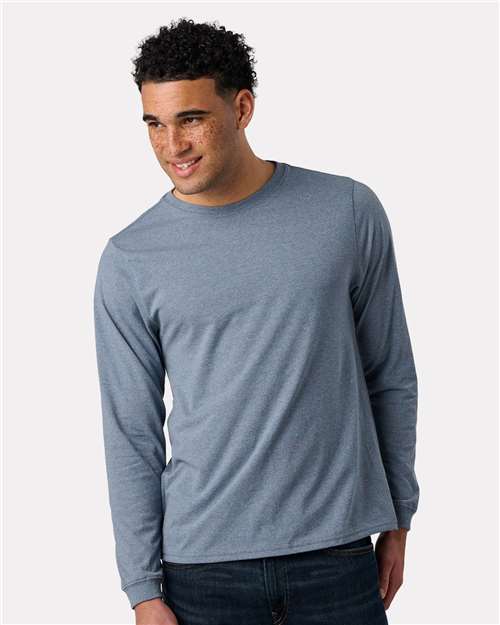 Unisex Eco Long Sleeve T-Shirt - Blue Rainbow